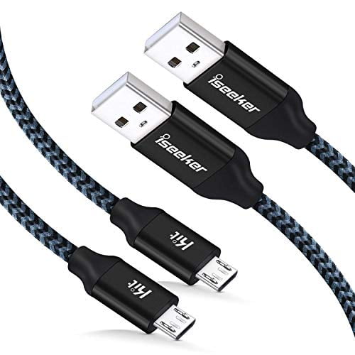 PS4 Controller Wire, iSeekerKit 2Pack 15Ft PS4 Micro USB Cable Xbox