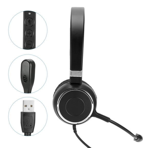 Casque Clair de Réduction du Bruit pour Clavardage, Casque pour Ordinateur, Casque de Communication, pour Ordinateur, pour Clavardage en Ligne, pour Bureau,