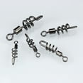 thumbnail image 1 of SPRING PARK 20Pcs Stainless steel Fishing Rolling Swivel Snap Swivel Connector Cork Screw, 1 of 7