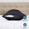 thumbnail image 5 of Bare Home Satin Body Pillowcase - Silky Soft for Hair & Skin - Zipper Closure - Black, 5 of 8