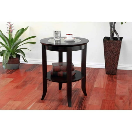 For Home Craft Round Side Accent Table Espresso Accuweather For Home Craft Round Side, Round Espresso End Table