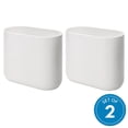 thumbnail image 2 of Botes de basura iDesign Cade ovalados de plástico para baño, paquete de 2, blancos, 2 of 5