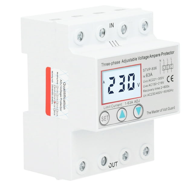 Protector de voltaje autoajustable Protector de sobrevoltaje trifásico Protector de voltaje multifuncional Diseño de clase mundial