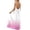 Hot Pink, variant on Girls Spaghetti Straps Gradient Loose Back Drawstring Long Maxi Dress