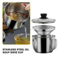thumbnail image 2 of Fat Separator jug Sauce Separator, Fat Oil Skimmer with lid, 304 Stainless Steel Soup Sieve Cup, Fat Separator with Bottom Release, Oil Soup Separator Strainer Pot for Kitchen, 2 of 8