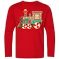 thumbnail image 3 of Inktastic Christmas Train Long Sleeve Youth T-Shirt, 3 of 5