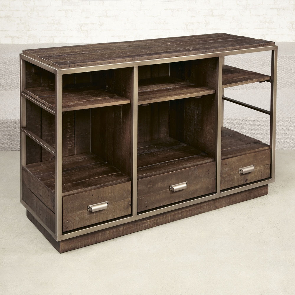 Hammary Flashback Entertainment Console in Rusty Red-Brown - Walmart.com