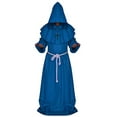 thumbnail image 2 of LHJ Robe de Prêtre Renaissance à Capuche Moine Médiéval Frère Costume Cosplay, 2 of 4