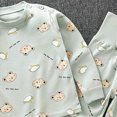 thumbnail image 4 of TOWED22 Little Girls Boys Pajamas Toddler Clothes Cute Graphic Cotton 2 Pieces Pjs Kids Jammies Sets Fall Winter Sleepwear 6-24 Months 2t 3t 4t 5t 6t 7t 8t 9t Children(Light Green,6-12 M), 4 of 4