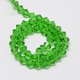 thumbnail image 2 of Transparent Glass Beads Strands Faceted Bicone Lime Green 6x6mm Hole: 1mm about 45~47pcs/strand 9.65~9.84 inch(24.5~25cm), 2 of 3