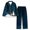 A14 Navy, variant on FASHOFT Women's Merry Christmas Pajamas Set Cute Xmas Graphic Long Sleeve Button Down 2 Piece Pjs Set Ruffle Notch Collar Sleepwear L