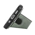 thumbnail image 3 of For iPhone 16 Plus Case K-Shaped Kickstand Leather+PC+TPU Phone Cover - Green, 3 of 5