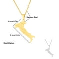 thumbnail image 4 of Sonducket Tradicional étnico italiano país mapa colgante moda amistad acero inoxidable niñas collares cadena joyería plata Type3 NO3, 4 of 6