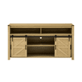 thumbnail image 4 of Hassch Farmhouse Sideboard Buffet Cabinet with Storage, 59.3" Kitchen Cabinet with Sliding Barn Door and Mesh Doors, Credenza with Open Storage Shelves, Coffee Bar Cabinet, Natural, 4 of 11