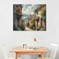 thumbnail image 2 of Wall Art in Tuscany Town, Italy, Mediterranean Town, Street Canvas Printmaking, Landscape Painting, Preparing to Hang Farmhouse Decoration, Canvas Painting 16 x 12 in/20 x 16 in, 2 of 6