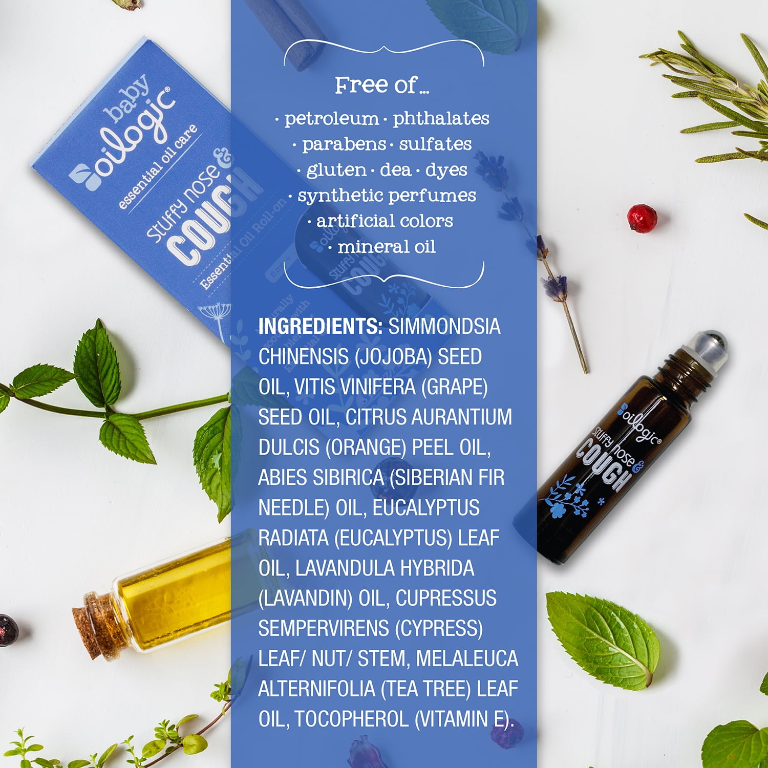 Buy Oilogic Stuffy Nose & Cough, Baby Rollon Essential Oils for Stuffy