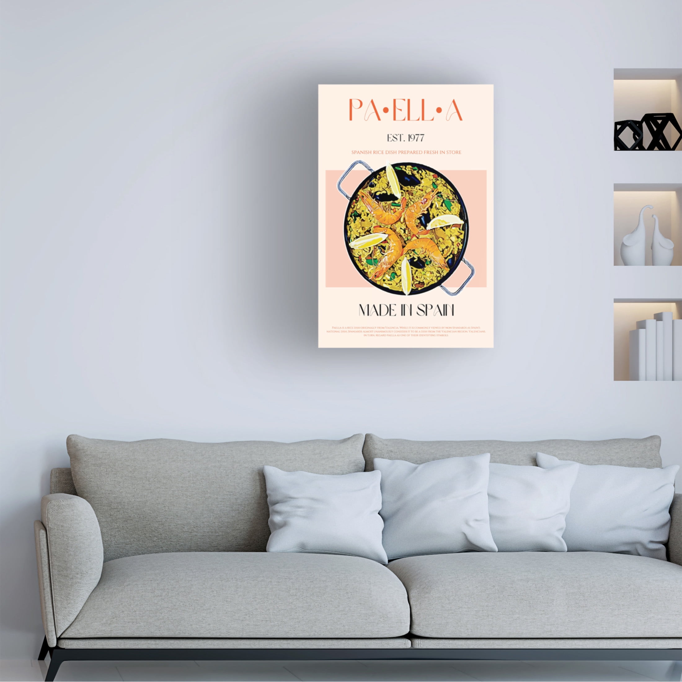 Canvas Wall Art - Nazma Khokhar 'Paella' Wall Art for Living Room, Bedroom, or Office D?cor by Trademark Fine Art - 12 x 19 Inches