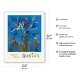 thumbnail image 2 of Menton - Tropical France - Palm Tree - Vintage Travel Poster by Graham Sutherland c.1964 - Fine Art Rolled Canvas Print 20in x 26in, 2 of 4