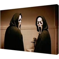 Halloween Horror Screamed Posters for Bathroom Decor-Funny Movie Bathroom Framed Art The Toilet Poster Canvas Wall Art Prints for Bathroom Decor
