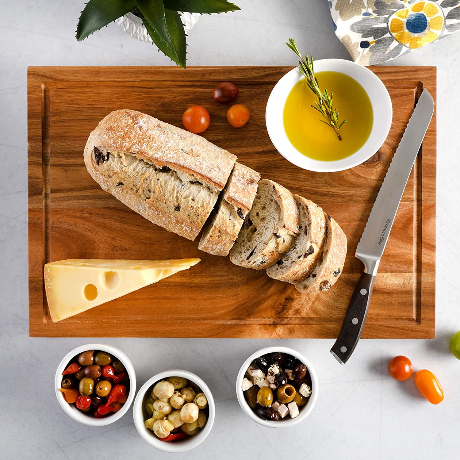 Kenmore Archer 18 x 12 Inch Acacia Wood Cutting Board