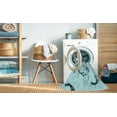 thumbnail image 2 of Ahgly Company Machine Washable Indoor Round Transitional Electric Blue Area Rugs, 4' Round, 2 of 7