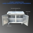 thumbnail image 4 of 48Inch Refrigerator Sandwich/Salad Prep Table Refrigerator,7.42 cu. ft W 1 Door Commercial Stainless Steel Counter Food Prep Station Cooler Refrigerator for Restaurant Bar, 4 of 7