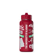 Hydrapeak Officially Licensed Alabama Crimson Tide 32 oz Active Water Bottle with Straw Lid Reusable Stainless Steel Double Wall Insulated Sports Gift