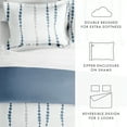 thumbnail image 3 of Noble Linens Blue Reversible Urban Vibe Print 2-Piece Duvet Cover Set, Twin/TwinXL, 3 of 12