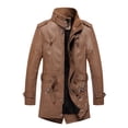 thumbnail image 3 of Marca de moda WINSTAND 2023 chaqueta de cuero con cuello de piel chaqueta de hombre marea Otoño e invierno chaquetas de cuero para hombre más terciopelo, 3 of 5
