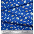 thumbnail image 2 of Soimoi Blue Silk Fabric Bird & Feather Fabric Prints By Yard 42 Inch Wide, 2 of 3