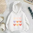 thumbnail image 2 of Odeerbi Kids Girls Hoodies Printed Pullover Hooded Sweatshirts Fashion Casual Printing Long Sleeve Hooded Sweatshirt Tops White, 2 of 8