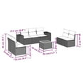 thumbnail image 4 of vidaXL Garden Sofa Set Grey, Dark Grey, 4 of 5