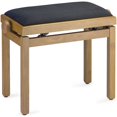 thumbnail image 2 of Stagg PB39 NATM VBK Adjustable Piano Bench - Matte Natural Wood with Black Velvet Seat Top, 2 of 2