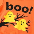 thumbnail image 4 of HILEELANG Toddler(18M-7T) Halloween Sweatshirt – 100% Cotton Pullover with Boo Ghost Print, Orange Crewneck for Boys Girls 18 months old, 4 of 7