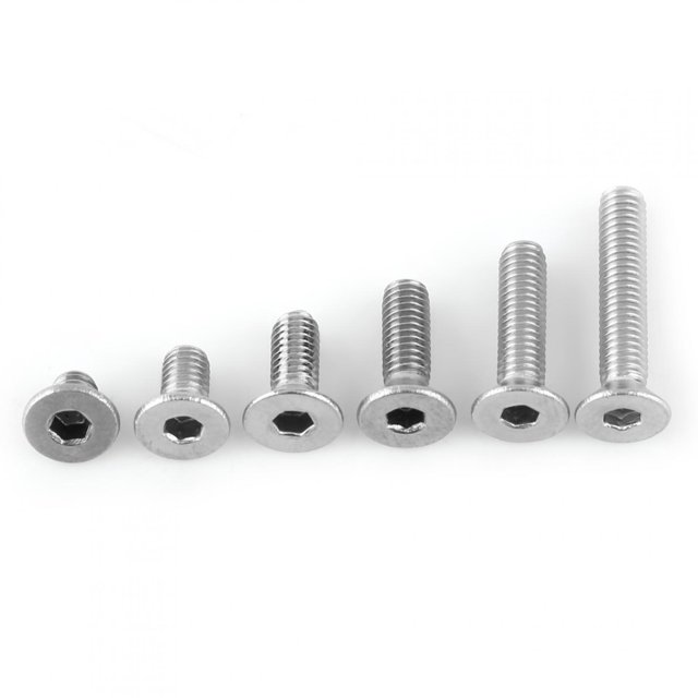 Flat Head Hex Socket Screws, 300Pcs M3 Hex Socket Screw Assortment Kit ,Stainless Steel SS304 Screw with Plastic Box, Fastener Hardware
