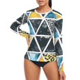 thumbnail image 4 of joogoo Womens UPF 50+ Sun Shirts Geometric Leopard Stripes Long Sleeve UV Protection Rash Guard Tops XS, 4 of 7