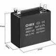 thumbnail image 3 of Ac Ceiling Fan Capacitors - Bimetallic Insert Polypropylene Film - 47x23x41mm - Cbb61 8uf 450v, 3 of 3