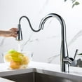 thumbnail image 4 of Kibi USA Bari Single Handle Pull Down Kitchen & Bar Sink Faucet Chrome W/ Soap Dispenser Chrome Finish, 4 of 5