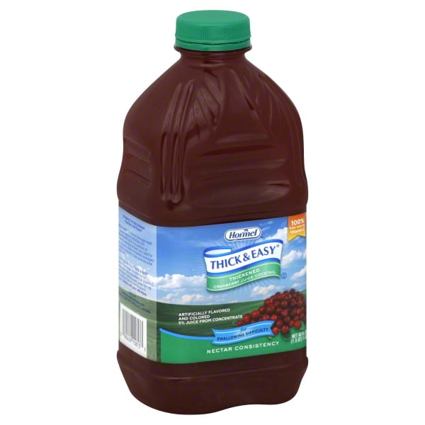Thick & Easy Clear Thickened Beverage 15813 46 oz Case of 6, Cranberry Juice Cocktail Walmart