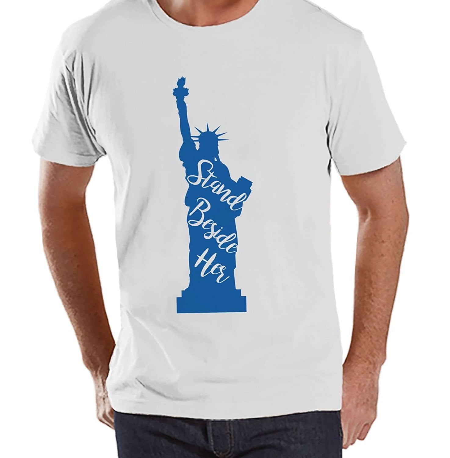 Custom Party Shop Men's Statue of Liberty 4th of July White T-shirt ...