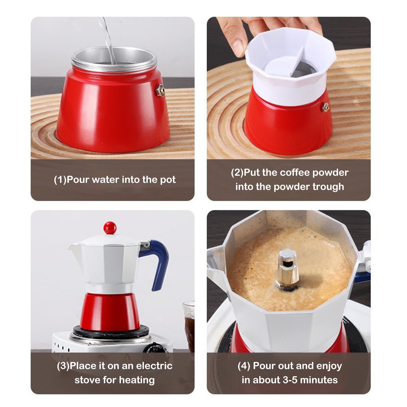 Zulay Kitchen Authentic Italian Style Stovetop Espresso Maker - 3