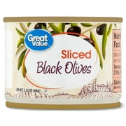 Great Value Sliced Black Olives, 2.25 oz