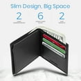 thumbnail image 2 of Genuine Leather Slim Bifold Wallets For Men - Mens Wallet RFID Blocking Holiday Gifts For Men, 2 of 5