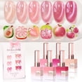 thumbnail image 1 of Set de esmaltes de uñas en gel Double Rhythm Cat Eye, 15 ml x 6 unidades, color rosa, 1 of 9