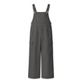 thumbnail image 2 of Girls Bib Overalls Adjustable Strap Jumpsuits Loose Fit Casual Y2K Rompers with Side Multi Pockets for Daily, 2 of 7