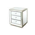 thumbnail image 5 of 16.5" D Silver Mirrored 3 - 4 Drawer Chest for Bedroom, Easy to Maintain, 5 of 7
