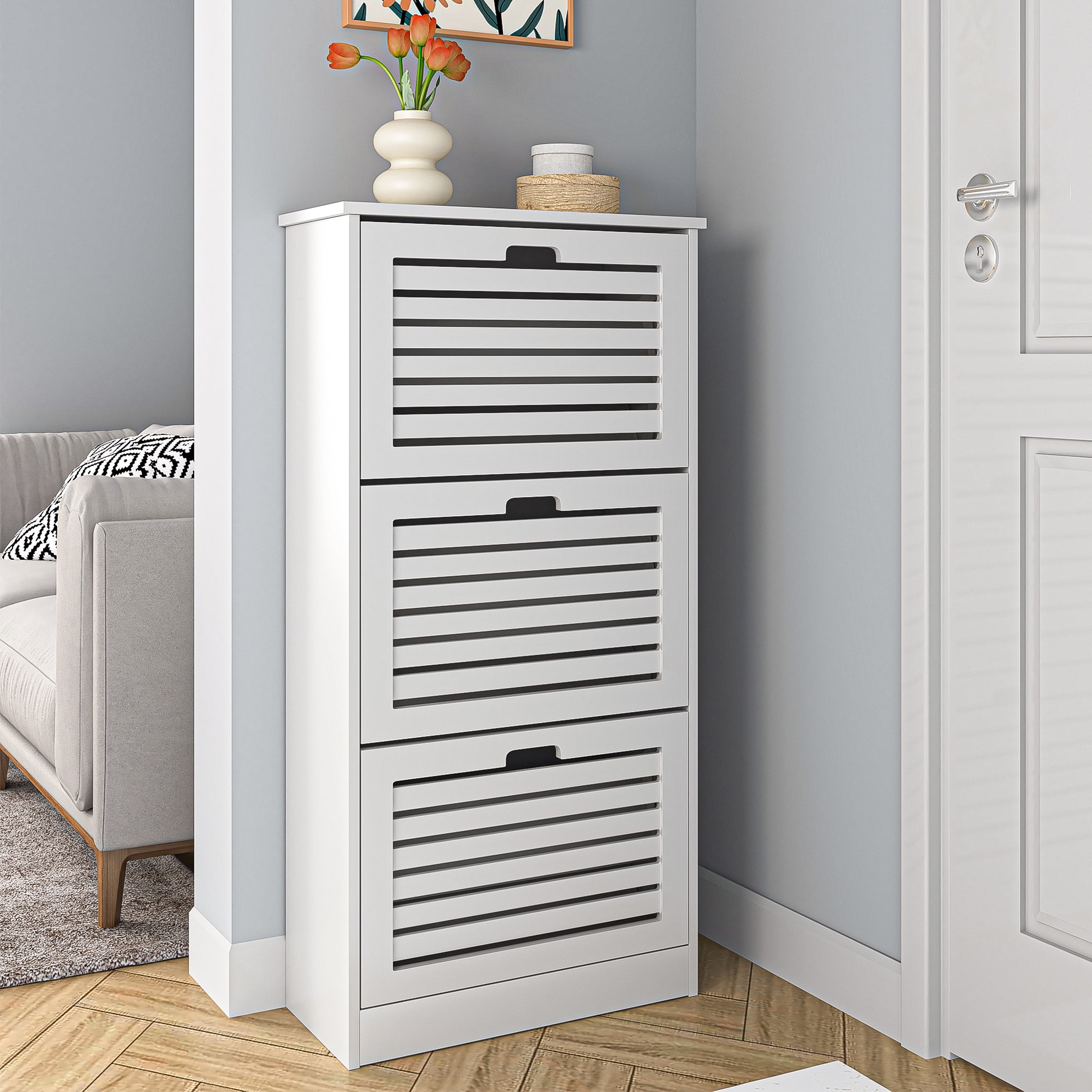 Shoe Cabinet and Storage - Gray Nader's Furniture