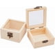 thumbnail image 1 of 2 cajas de madera con tapa de vidrio, pequeñas cajas de madera con tapa transparente, caja de regalo de madera sin terminar con cierre de metal., 1 of 9
