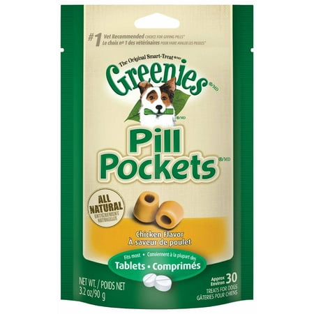 Greenies Canine Chicken, Tablet, 3.2 oz Pouch