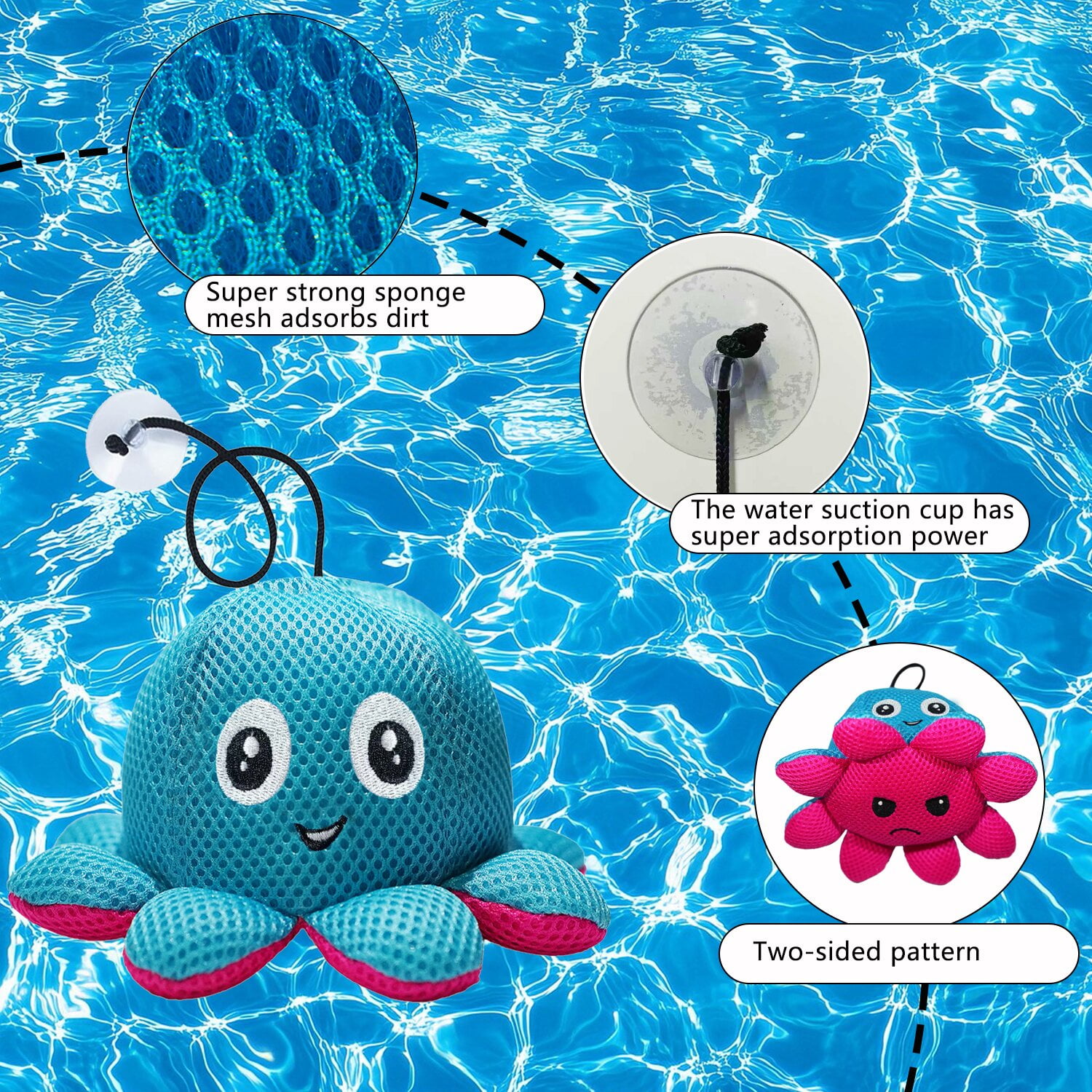 Hot Tub Scum Absorber - Reusable Floating Sponge Cleaner for Spa, Oil Absorbing Scum Remover with Waterproof Storage Bag, Keeps Water Clear, Hot Tub Accessories for Adults (1 Pack)